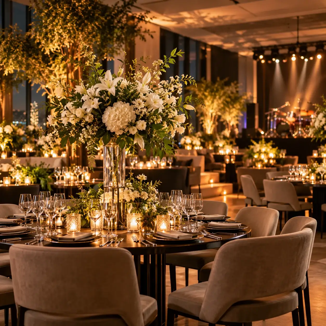 Decoração floral para evento